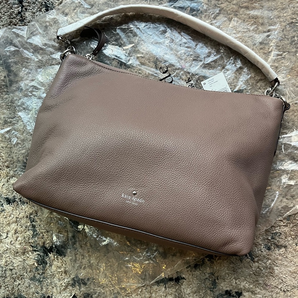 Kate Spade Taupe Leather Shoulder Bag